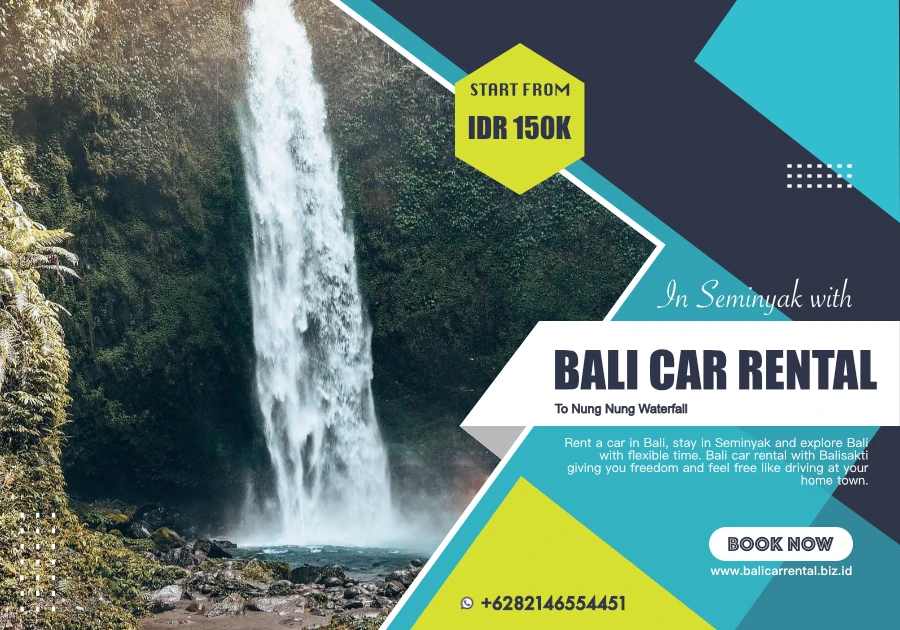 visit nungnung waterfall with bali car rental
